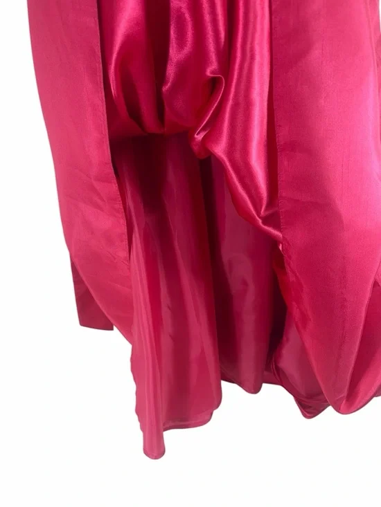 Jessica Howard Hot Pink Ruffled V-Neck Tie-Waist Dress size 12 - Picture 10 of 16